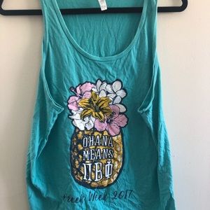 Pi Beta Phi Teal Greek Week Tank Top